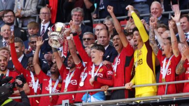 Man United célèbre sa victoire en FA Cup contre Man City