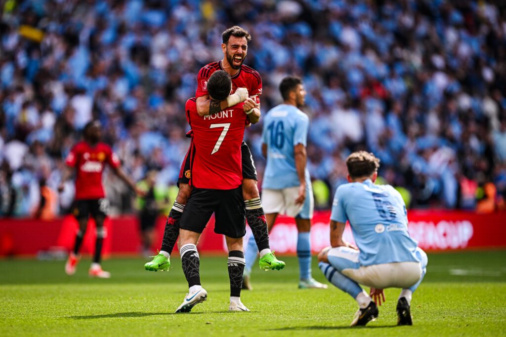 Man United célèbre sa victoire en FA Cup contre Man City