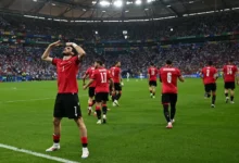 La Géorgie célèbre sa victoire contre le Portugal à l'Euro 2024