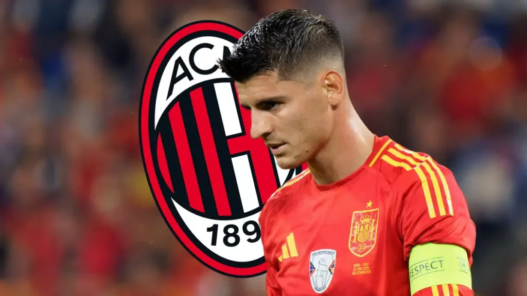 Alvaro Morata avec l'AC Milan