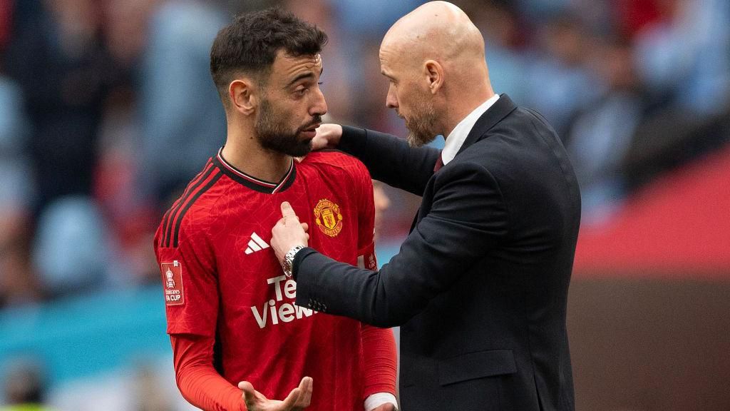 Erik ten Hag avec l'équipe de Manchester United