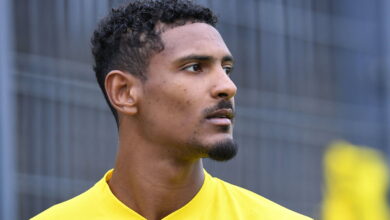 Sébastien Haller en action pour Dortmund