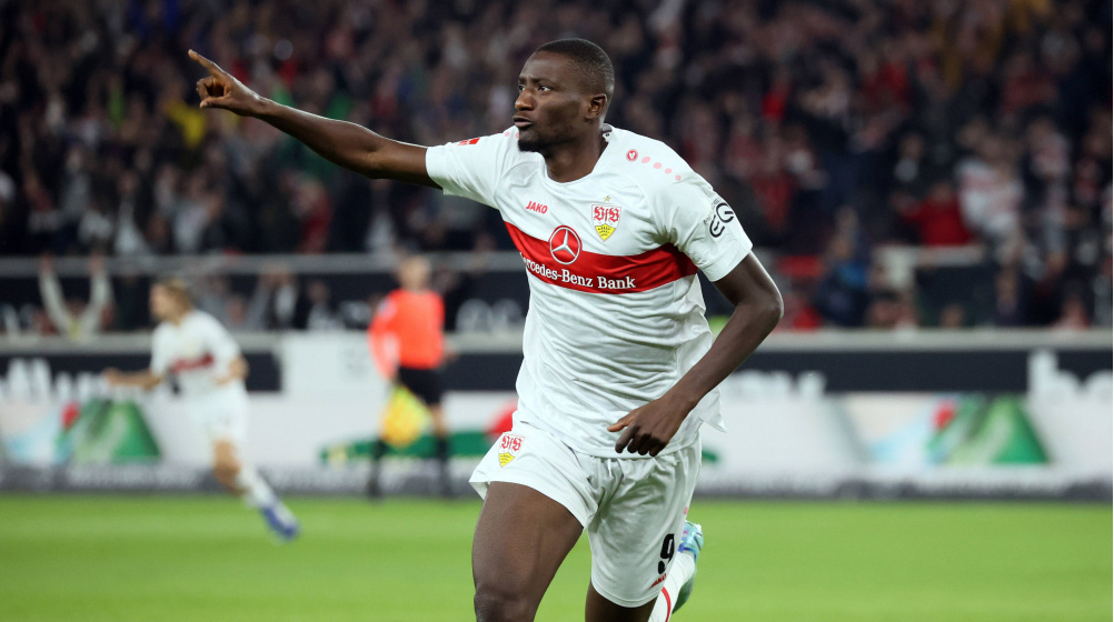 Serhou Guirassy lors d'un match de Bundesliga