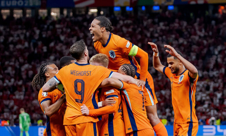 Les Pays-Bas célèbrent leur victoire contre la Turquie à l'Euro 2024