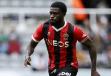 Jérémie Boga lors d'un match avec l'OGC Nice