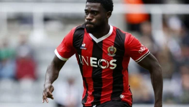 Jérémie Boga lors d'un match avec l'OGC Nice