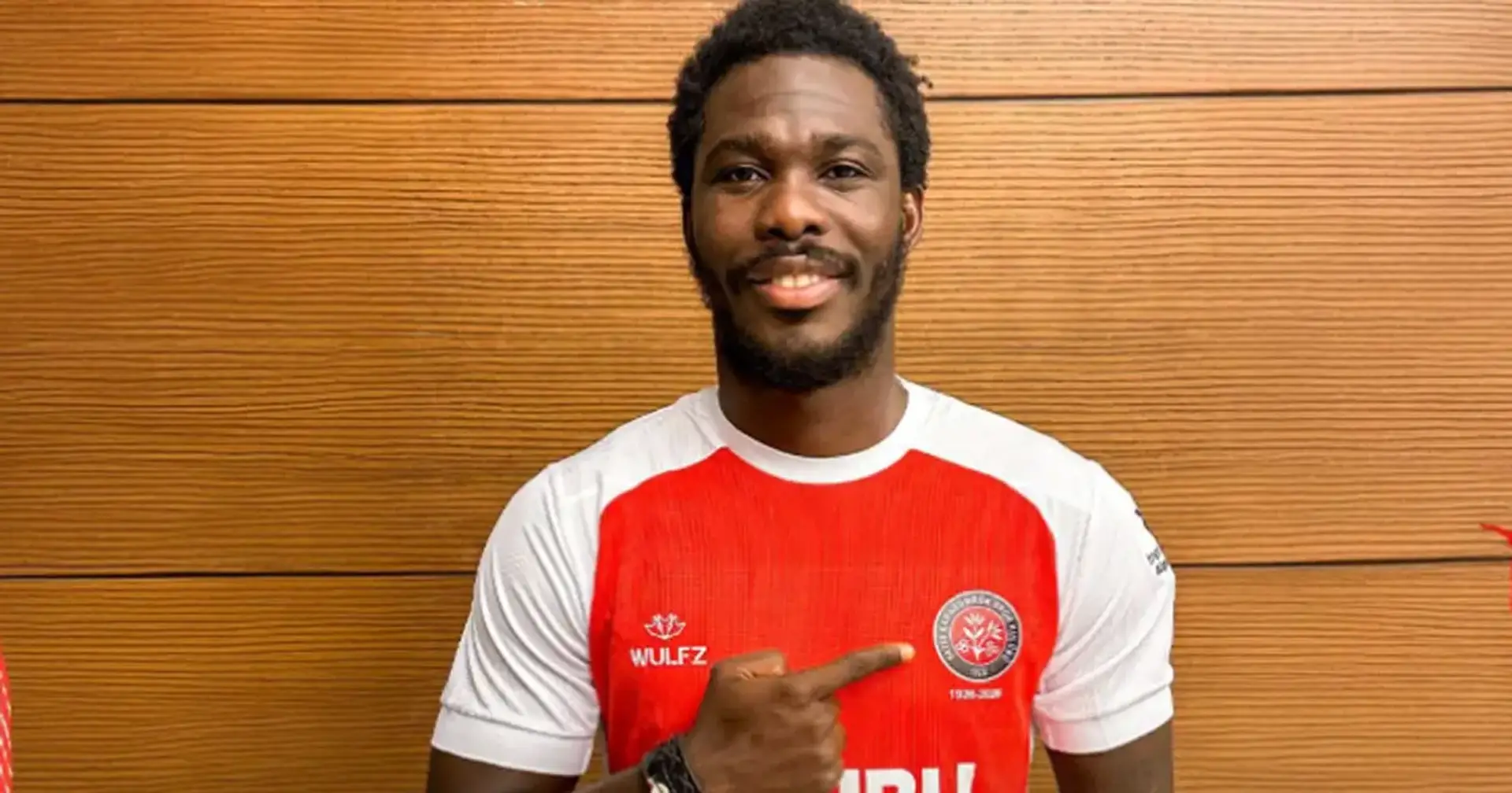 David Datro Fofana en tenue de club lors de sa présentation.