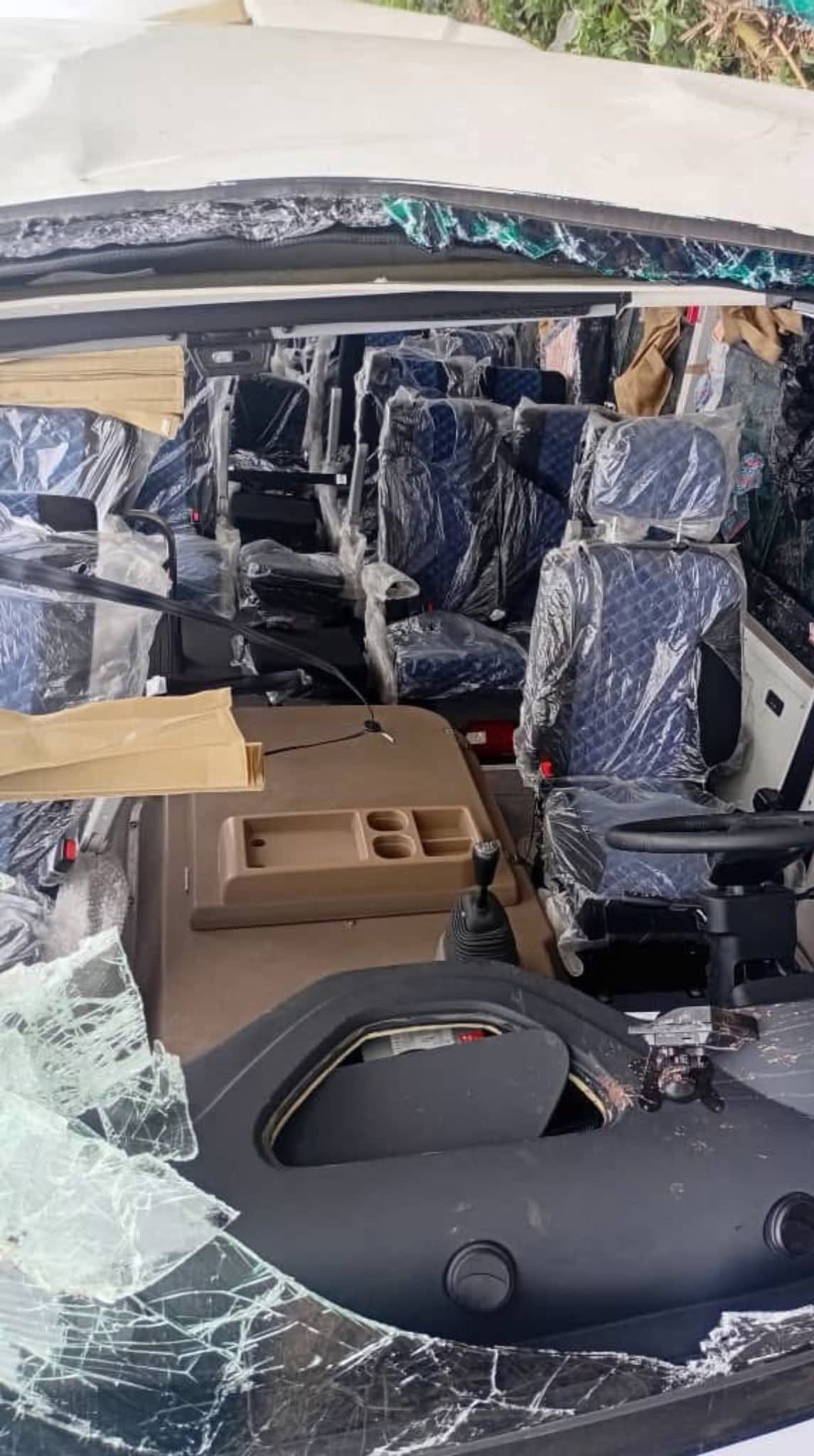 Le bus du Lanfiara FC victime d’un accident sur la route d’Agnibilékrou.