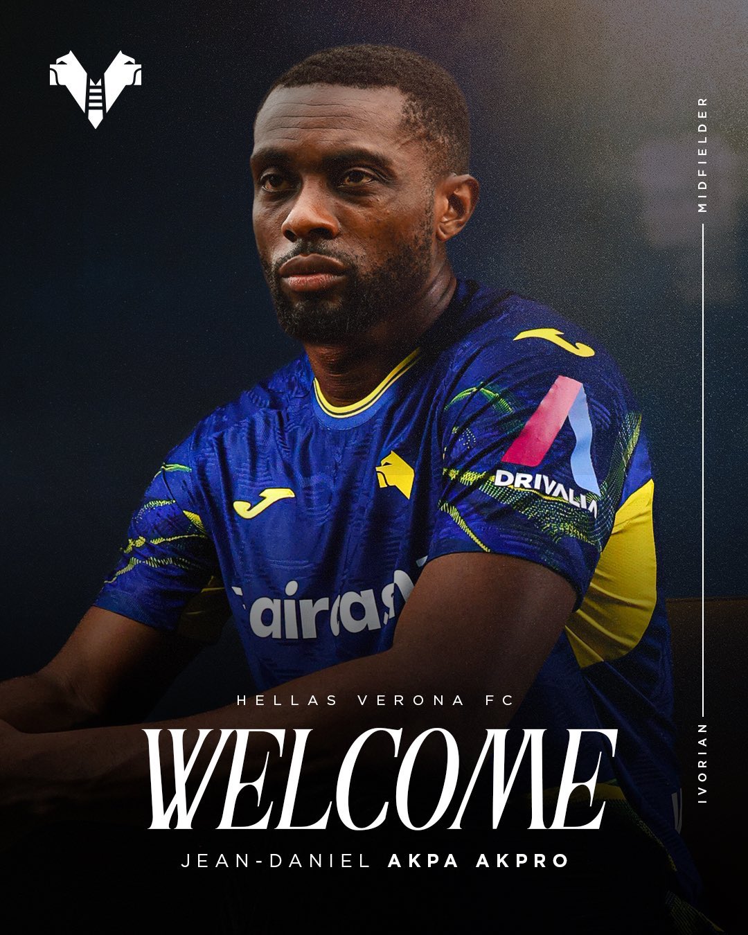 Le défenseur ivoirien Jean-Daniel Akpa Akpro rejoint l’Hellas Vérone pour une saison.