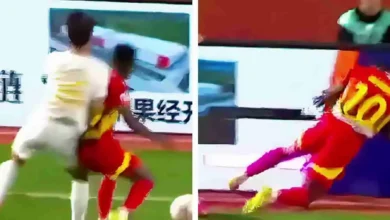 Samuel Asamoah blessure grave fracture du cou en Chine