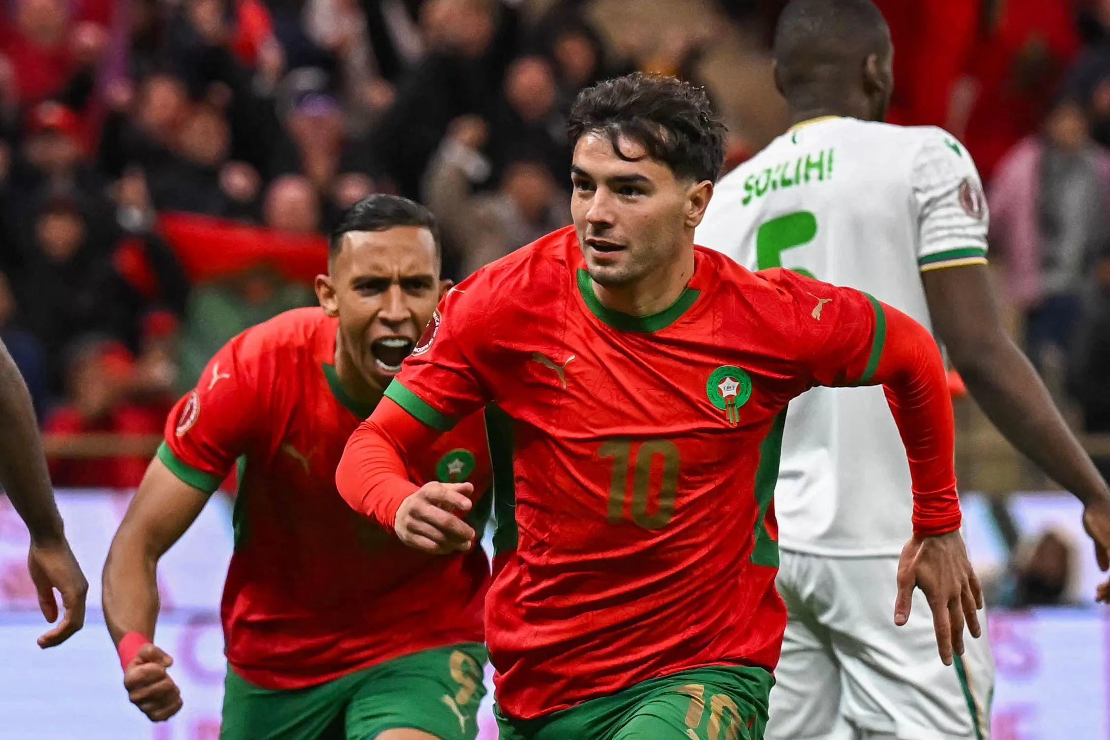 Brahim Diaz et Ayoub El-Kaabi buteurs lors de Maroc Comores CAN 2025