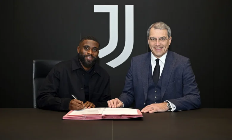Juventus Jérémie Boga lors de sa présentation officielle