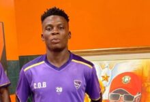 Emmanuel Digbeu Micoly capitaine du CO Bouaflé avant un match de Ligue 2