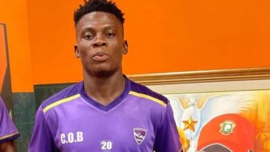 Emmanuel Digbeu Micoly capitaine du CO Bouaflé avant un match de Ligue 2