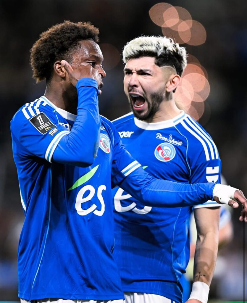 Martial Godo célèbre son doublé avec Strasbourg après sa non-sélection par Emerse Fae