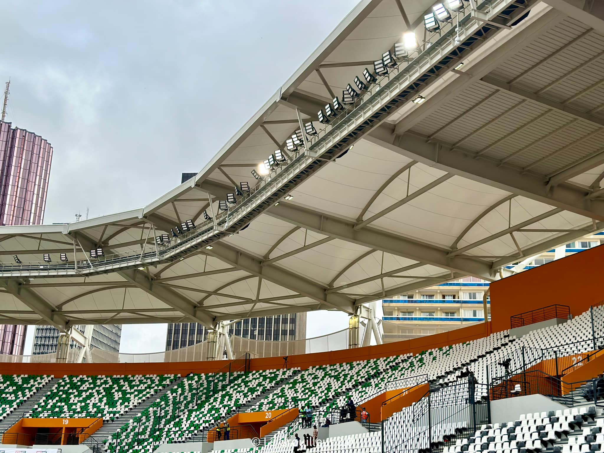 Tribunes presque vides lors d’un match de Ligue 1 ivoirienne