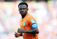 Jean Michaël Seri sous le maillot des Éléphants de Côte d'Ivoire.