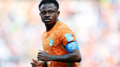 Jean Michaël Seri sous le maillot des Éléphants de Côte d'Ivoire.