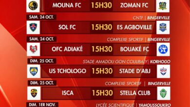 Programme officiel de la 5e journée de Ligue 1 Lonaci 2026-2027 publié par la LFP